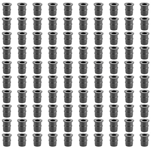 Hapivida Gummimutter M5, Motorrad Windschutzscheibe Befestigungswerkzeug, Wasserdichte Vibrationsdämpfung mit Messing-Inlay für Motorrad-ATV Karosserieanwendungen (B(100pcs))