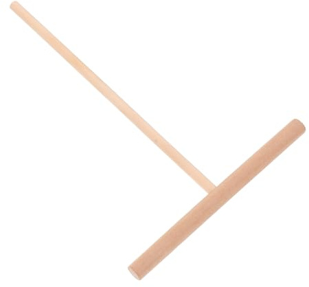 DECOMELODY Wooden Crepe Spreader Dough Distributor Kitchen Utensil for Pancakes Crepes Safe Tool for Even Dough Spreading for Griddles Skillets