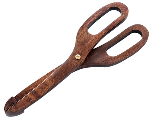 Tostapane in legno Tongs – Mini pinza per alimenti multiuso – Pinza in legno riutilizzabile per insalata, pinze naturali per cetrioli, pinze per arrosti, cibo compatto per barbecue e snack