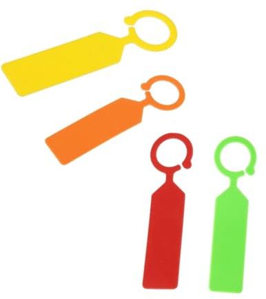Étiquettes de Bouteille Réutilisables 120 Pcs, Plastique Jaune Jardinage