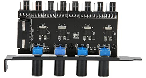 aqxreight Controller della Ventola per PC a Manopola con 8 Interfaccia 4pin per Il Raffreddamento Personalizzato e la Riduzione del Rumore
