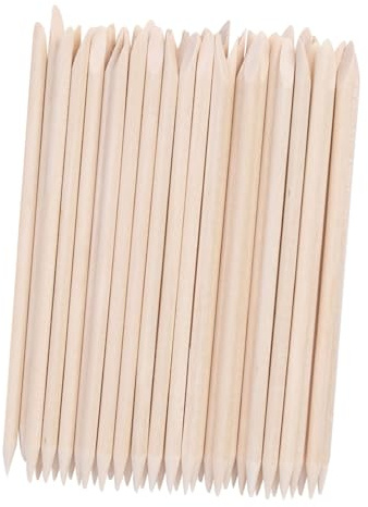 VICASKY Bastoncini in Legno Khaki Strumenti Facili da Trasportare 150 Pezzi Spingi Cuticole Delicato e Liscio per Manicure e Pedicure per Uso Domestico da Viaggio