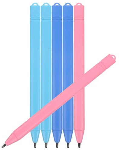 HEATSHAKING Stylet pour Tablette LCD 4,8 Pouces, Lot de 6 Stylos D’écriture Colorés, Stylo Tactile Portable pour Dessin et Écriture sur Écrans Tactiles, Accessoires Électroniques Pratiques