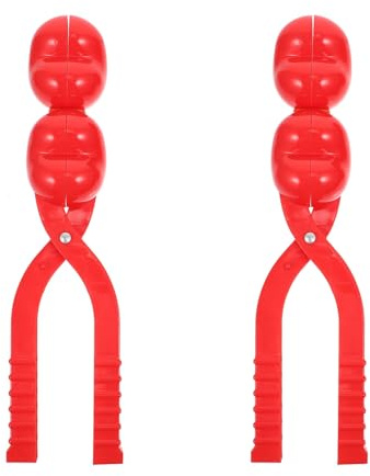 Hohopeti Lot de 2 Pinces en Plastique pour Boules de Neige de Cœur Outil de Combat d'hiver Extérieur d'hiver Sécurisé pour Garçon et Filles Fabrication Rapide de Boules de Neige