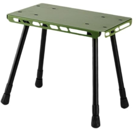 ICDKOYK Tragbarer Outdoor Hocker, Campingstuhl, leicht, kompakt, höhenverstellbar, Mini Tisch für Outdoor Aktivitäten, Rucksackreisen, Strand, Leichter, kompakter Stuhl, Campinghocker für Erwachsene