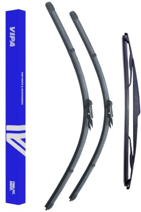 Vipa Car Parts Premium Wiper Blade Set | Fits: VAUXHALL ZAFIRA MK2 B MPV (Jul 2005 to Dec 2015) | All-Weather Performance | Durable, Streak-Free Windshield Wipers | Easy Installation