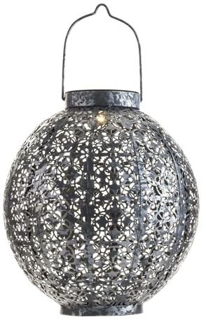 Pauleen 48069 Farola Solar Sunshine Aura Color Plateado Estilo marroquí, para el Exterior-balcón o jardín, 0.005 W