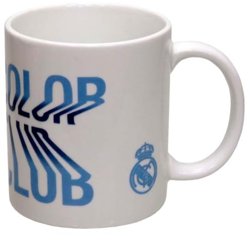 CYP BRANDS- Taza DE CERÁMICA EN Caja Real Madrid Utensilios de Cocina, Color Azul (Blanco), única (MG-45C-RM)