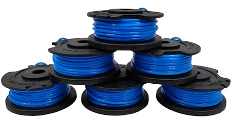 Hsthe Sea 6 pezzi Confezione bobine per decespugliatore per filo di ricambio per tagliaerba Greenworks, diametro 1,65 mm (0,065 pollici), da applicare ai tagliabordi a batteria Greenworks da 24 V 40 V