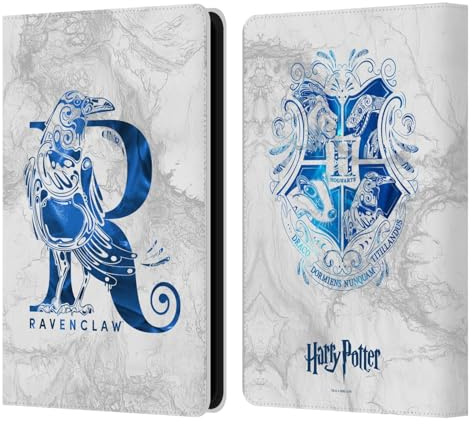 Head Case Designs Offizielle Harry Potter Ravenclaw Aguamenti Deathly Hallows IX Leder-Wallet-Hülle Kompatibel mit Kindle Paperwhite 5 (2021)