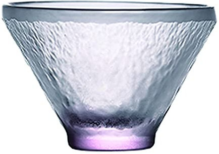 Vasos Mini taza de cristal de colores, taza de té, textura mate, taza de whisky, copa de vino, vidrio de agua/bebida, 1.3 oz Vasos de agua Vaso de barra (Color : Pink)