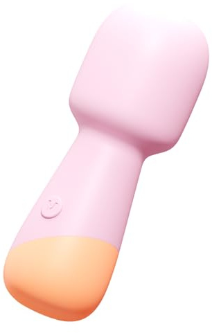 VUSH Peachy Mini Vibrating Wand — Rechargeable Female Vibrators with 10 Modes, Silent & Waterproof Women’s Vibrator, Compact Personal Massager for Travel and Everyday Pleasure