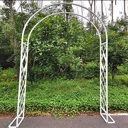 220x230x40CM Metal Garden Arch Heavy Duty Strong Archway Decoration Trellis Stand For Climbing Plants 140x230x40CM 180x230x40CM 340x230x40CM Outdoor Lawn Backyard Patio Rose Arches (Color : White, S