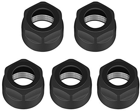 5er Set Er16A Muttern Spannzange Er16 Mutter Spannmutter für Er Cnc Fräsfutter Halter Drehmaschine