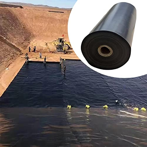 KUBAOS Lona Estanque HDPE Revestimiento de Estanque Epdm Material Impermeable De 0,35mm Alta Resistencia para Lagos y Embalses Artificiales Lona (Color : Black, Size : 3x4m)