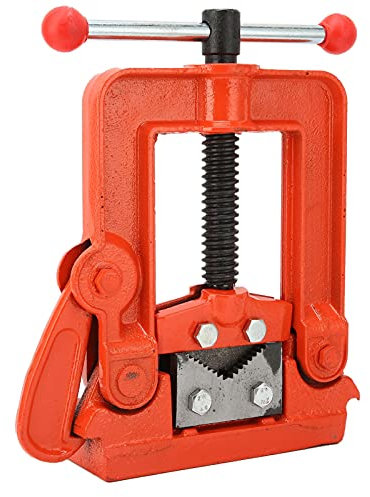 Hinged Clamp, Alloy Steel Strong Shearing Force Heavy Duty Pipe Vice High Hardness for Clamping Metal Pipes