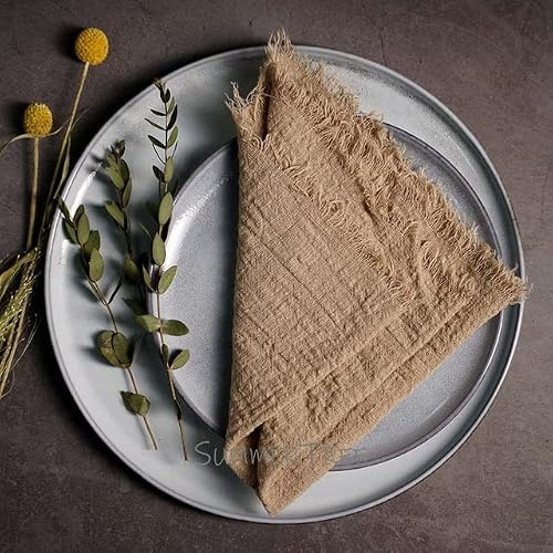 50 Stück Servietten Baumwollgaze 41 cm Serviette Musselin Geschirrtücher Abendessen Retro Käsetuch Hochzeit Party Rustikale Tischdekoration 16 Zoll