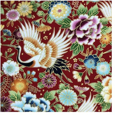 Yurosiay Baumwollstoff 150cm×1m Japanischer Stil Nähstoffe Baumwolle Vintage Heißprägung Bedruckt Kleiderstoff Japanische Stoffe Patchwork Dekostoff Baumwolle zum Quilten Nähen Scrapbooking 16#