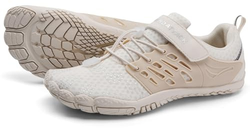 Grand Attack Barefoot Shoes Women,Wide Toe Box Minimalist Zero Drop Walking Shoes Lightweight Cross Training Trail Running Wrestling Weightlifting Fitness Rock Climbing Gym Sneakers Beige Size 10