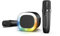 R-MUSIC - KARADUO - Pack Karaoke Completo - 2 micrófonos inalámbricos de Karaoke + Altavoz portátil RGB inalámbrico - Bluetooth 5.0, Puerto AUX y Puerto Micro SD - 5 Efectos deformación de Voz + 3