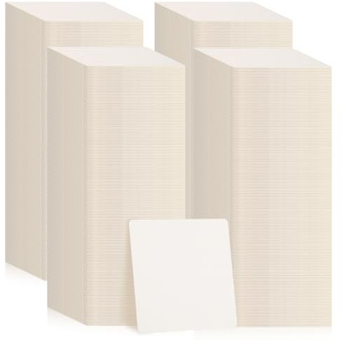 TaoBary 800 Pcs Cardboard Paper Coasters Bulk 4 Inch Square Blank,White