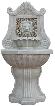 Fontaine de Jardin Caractéristique d'eau de plancher extérieur d'eau de Circulation de fleur de tête de Lion, décoration de caractéristique d'eau de piscine de salon de jardin Fontaine de terrasse ( C