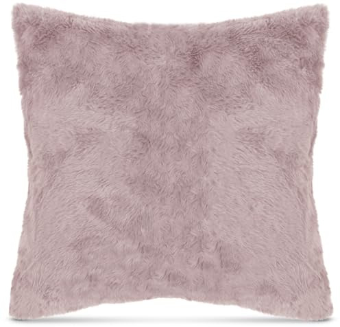 Bestlivings Kissenbezug 45x45cm (Flieder) Felloptik - Kuschelig weicher Bezug mit Reißverschluss - Kissen - Öko Tex - Kissenhülle Kuschelig weicher Bezug