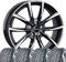 4 Winterräder Allwetter Astana 8x18 ET 39 5x112 Schwarz poliert mit 235/45 R18 98Y HAN Kinergy 4S 2 H750 XL FR M+S 3PMSF
