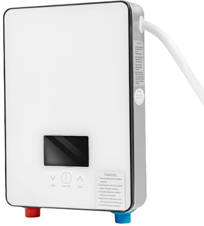 6500W Elektronischer Durchlauferhitzer Küche Electric Instantaneous Water Heater Mini Durchlauferhitzer Mit Led-Temperaturanzeige Elektrische Warmwasserbereiter mit Duschkopf