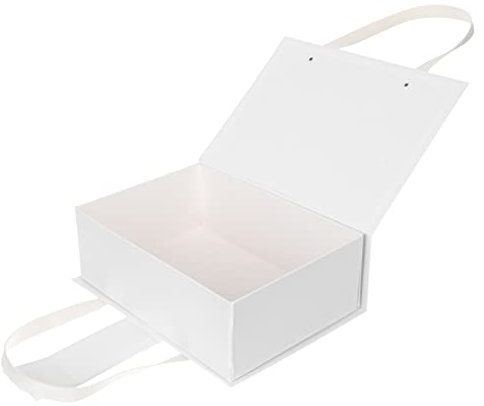 EXHUMKY Magnetbox Kasten Geschenkbox Mit Klappe Geschenkverpackung Magnetische Verpackungsboxen Storage Boxes Aufbwahrungs-box Festlicher Geschenkhalter Geschenkbox Aus Papier Verbundwerkstoff Weiß