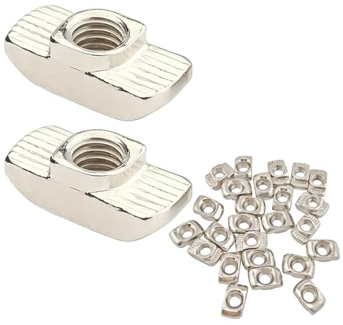 Ctyjia 25 Piezas Tuercas en T M3 Tuerca Con Ranura En T, Tuercas de Cabeza de Martillo, M3×10×6mm Tuercas Deslizantes, T-Nuts para 20 Series Perfil de Aluminio
