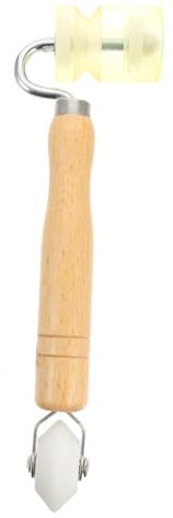 HOLIDYOYO Wooden Handle Press Roller Wheel Wallpapering Tools Seam Roller Tool
