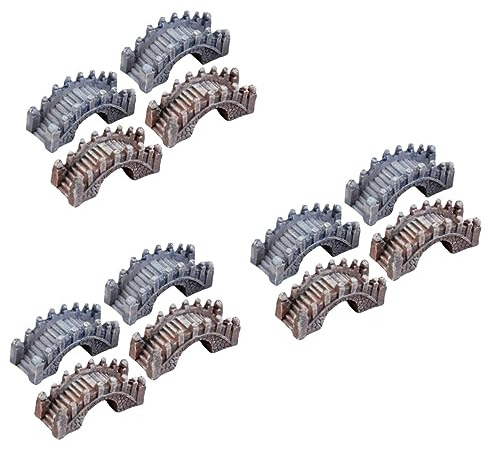 CANIGHT Lot de 12 Mini-Ponts Chinois Miniatures, Décorations De Jardin, Ponts Miniatures, Petits Ponts, Ponts Artisanaux Miniatures, Ponts Chinois Miniatures en Arc, Ponts pour Maisons De