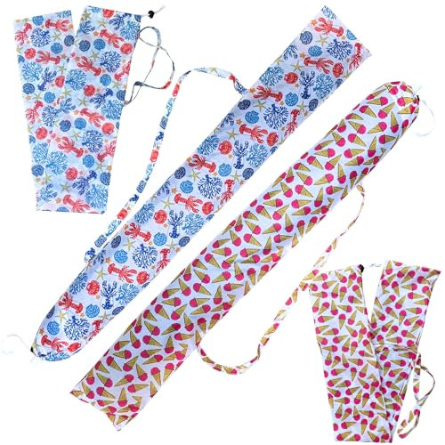 Copertura parasole da spiaggia con manico resistente. Copertura per ombrellone da spiaggia con manico. Accessorio di ricambio per ombrelloni da spiaggia.