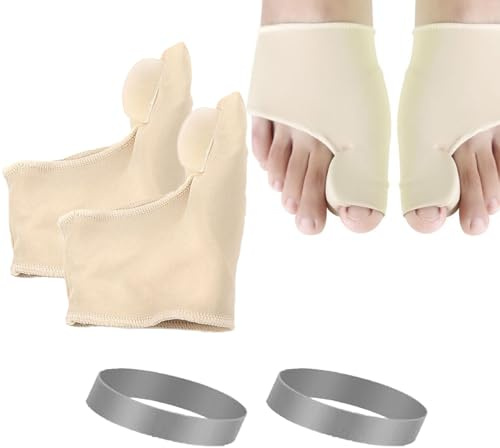 NICEIN 1 Paar Hallux Valgus Korrektur, Hallux Valgus Zehenspreizer mit Zehenband, Zehenspreizer für Den Großen Zeh, Halluxs Valgus Bandage mit Silikonpads für Herren und Damen