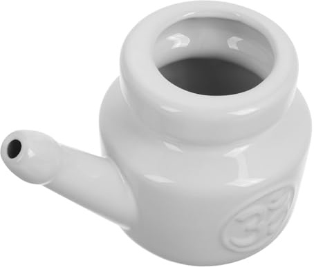 Bianca Bottiglia Ceramica in 350ml Lavaggi Nasali | Cleaning Supply For Nose, Nose Cleaner a Pressione, per Clean e Cleaner