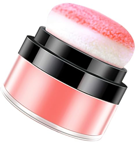 Rubor en Cojín para Mejillas, Control de Brillo, Tono Uniforme | Maquillaje Compacto para Mujeres, Plástico, Incluye Puff y Cabezal Flexible en Forma de Hongo, Portátil