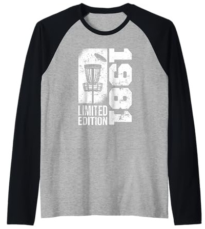 DiscGolf Disc-Golf-Jugador Nacido en 1981 Disc-Golf Camiseta Manga Raglan