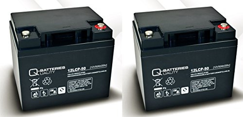 Ersatzakku für Shoprider Arthus 2 St. Q-Batteries 12LCP-50 12V - 50Ah Blei Akku Zyklentyp AGM VRLA