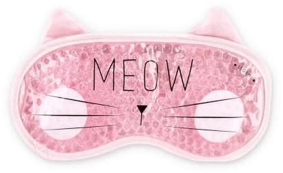 Legami - Chill Out, Augen-Gel-Maske, 19,5 x 11 (H max) cm, aus PVC und Polyester, Kitty-Thema, wiederverwendbar, elastisch, verstellbar, perfekte Passform, warm- und Kalt-Effekt
