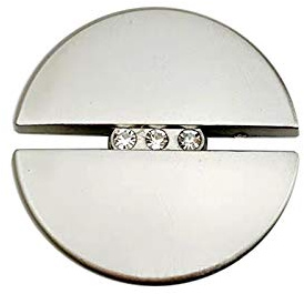 Grasschen 10Pcs Diamant Metallknopf 20mm / 23mm / 25mm Runde Knöpfe Anzug Kaschmirmantel DIY Nähen Dekoration Schnalle Silber Weiß 30mm