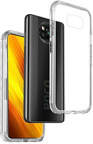 REY - Funda Carcasa Gel Transparente para XIAOMI Poco X3 NFC - XIAOMI Poco X3 Pro, Ultra Fina 0,33mm, Silicona TPU de Alta Resistencia y Flexibilidad