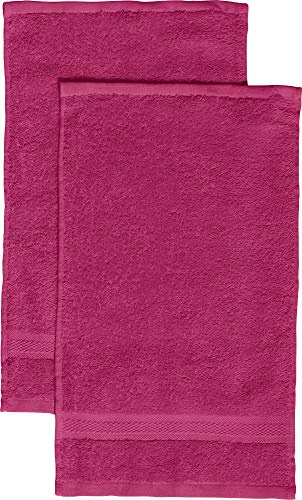 REDBEST Gästetuch 2er-Pack Chicago Fuchsia Größe 30x50 cm - saugstark, strapazierfähig, ideal für Reisen, Sport (weitere Farben)