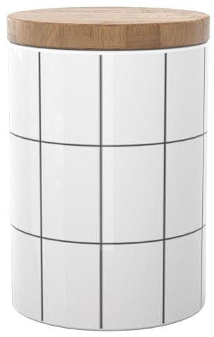 Intirilife boîte à provisions en céramique Taille M avec Couvercle - 10 x 14 cm - 700 ML de contenance- avec Couvercle hermétique, Conservation boîte pour thé café Sucre, Lavable au Lave-Vaisselle