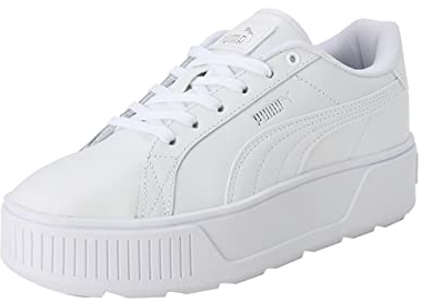 PUMA Damen Karmen L Sneakers, Puma White-Puma White-Puma Silver, 38 EU