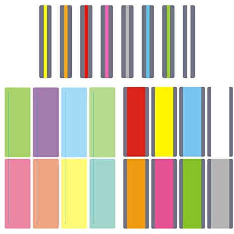 TSHAOUN 24 Pcs Règle de Lecture, Bande de Lecture Guidée Dyslexie Règle de Lecture de Surbrillance Colorée pour Enfants Élèves Lecteurs, Outils de Lecture,Lecture Autonome, 8 Couleurs (3 Styles)