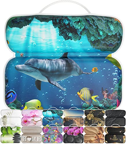 Sanilo Badewannenkissen, viele Bequeme Badekissen mit Motiv, Nackenkissen mit starken Saugnäpfen, waschbar (Delphin Korallen)