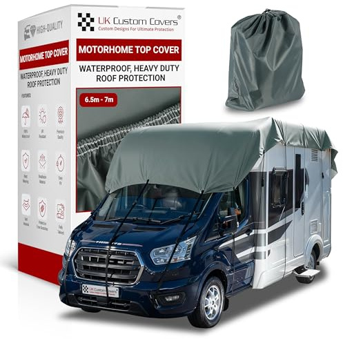 UK Custom Covers MTC-GREYAD2 Bâche de toit imperméable et résistante pour camping-car Gris 6,5 à 7 m