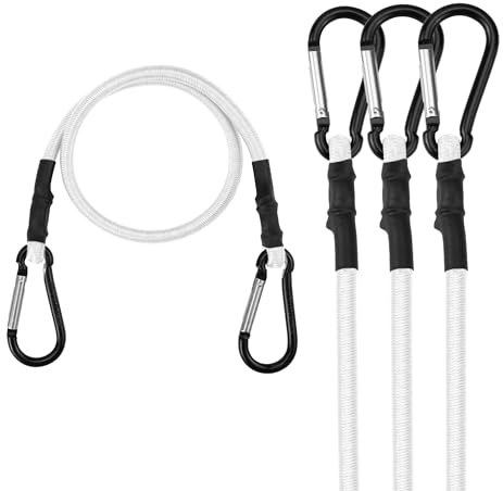 WORKPRO 24 Bungee Cords with Hooks, 4 Pack Heavy Duty Outdoor Bungee Strap