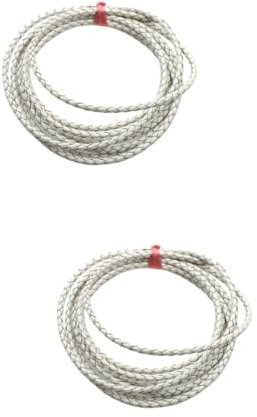 Operitacx 2 Piezas Cordón De Cuero Cordones De Cuero Cuerda De Cuero Cordel De Cuero Cordón De Pulsera Para Joyería Cable De Poliuretano Cordón Para Hacer Pulseras Manual